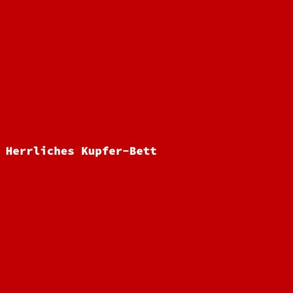 Herrliches Kupfer-Bett